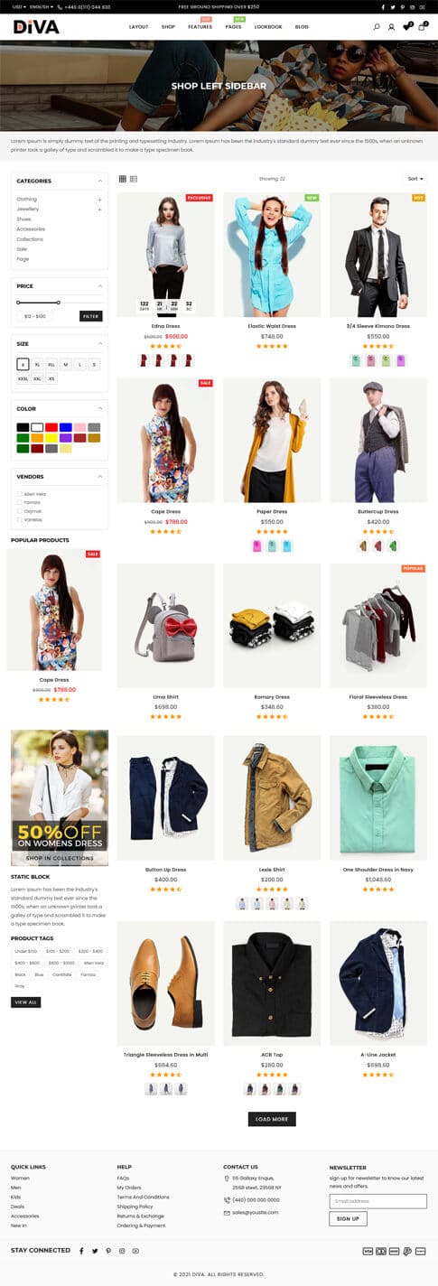 Shop Left Sidebar