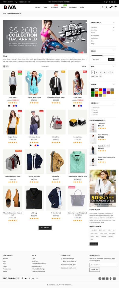 Shop Right Sidebar